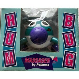 Pollenex HumBug Vintage Hand Held‎ Massager Model HM1 Teal Purple 1995 Battery